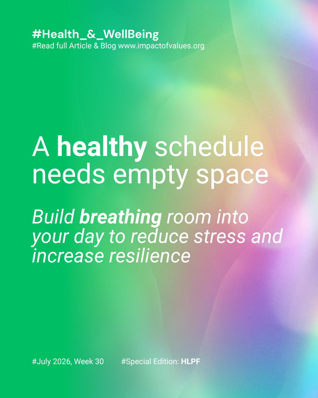 Health & Wellness (Jul 20)